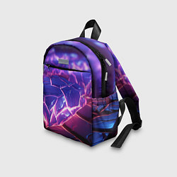 Детский рюкзак Фиолетовые кристалы, цвет: 3D-принт — фото 2