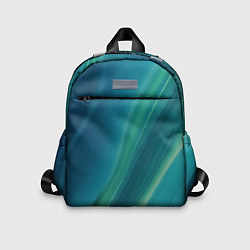 Детский рюкзак Сине-зелёная жидкая текстура - нейросеть, цвет: 3D-принт