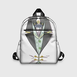 Детский рюкзак Белый мультяшный фрак с шейным платком, цвет: 3D-принт
