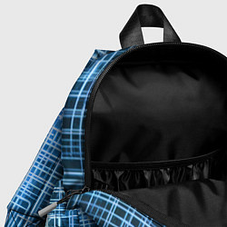 Детский рюкзак Синие неоновые полосы киберпанк, цвет: 3D-принт — фото 2