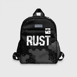 Детский рюкзак Rust glitch на темном фоне посередине, цвет: 3D-принт