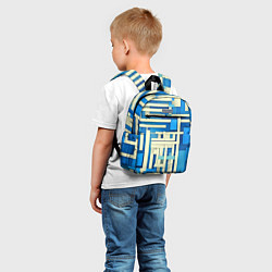 Детский рюкзак Полосы на синем фоне, цвет: 3D-принт — фото 2