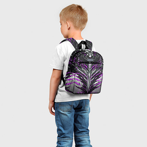 Детский рюкзак Киберпанк доспех фиолетовый / 3D-принт – фото 5