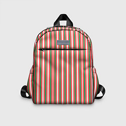 Детский рюкзак Полоса красная зеленая, цвет: 3D-принт
