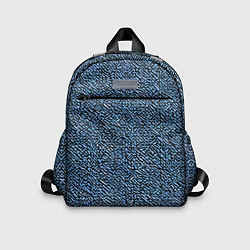 Детский рюкзак Чёрные и синие мазки, цвет: 3D-принт