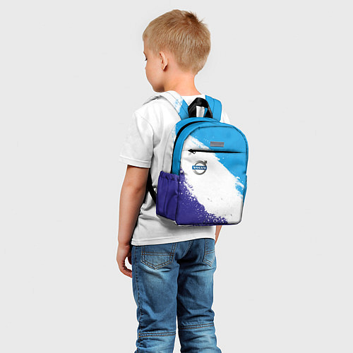 Детский рюкзак Вольво - триколор / 3D-принт – фото 5