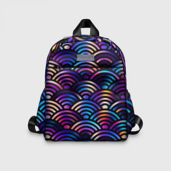 Детский рюкзак Разноцветные волны-чешуйки, цвет: 3D-принт