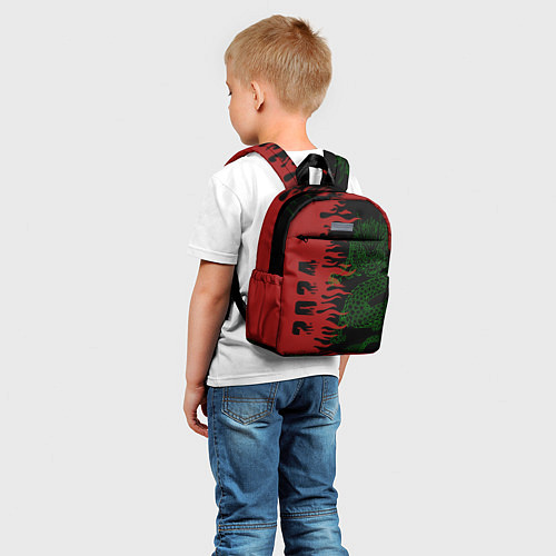 Детский рюкзак Зеленый дракон - 2024 / 3D-принт – фото 5