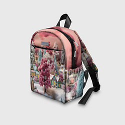 Детский рюкзак Зимний закат новый год, цвет: 3D-принт — фото 2