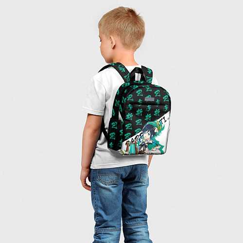 Детский рюкзак Венти иероглифы - Геншин Импакт / 3D-принт – фото 5