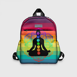 Детский рюкзак Символ кундалини йоги - чакры исцеления, цвет: 3D-принт