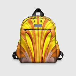 Детский рюкзак Вытянутые желтые полосы, цвет: 3D-принт