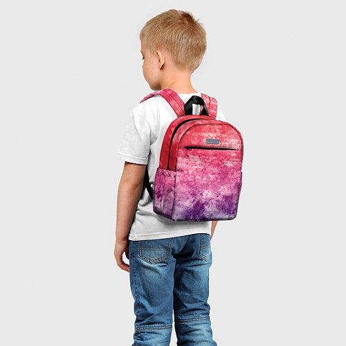 Детский рюкзак Абстракция - сине-красный беспорядок / 3D-принт – фото 5