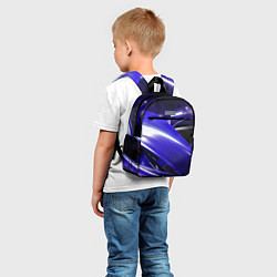 Детский рюкзак Blue black abstract, цвет: 3D-принт — фото 2