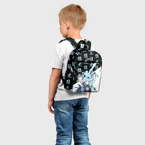 Детский рюкзак Эола иероглифы - Геншин Импакт / 3D-принт – фото 5