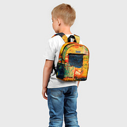 Детский рюкзак Арт стиль красками, цвет: 3D-принт — фото 2
