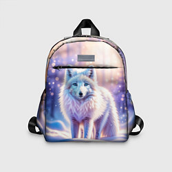 Детский рюкзак Заснеженный зимний пейзаж с песцом