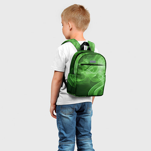 Детский рюкзак Зеленый дым / 3D-принт – фото 5