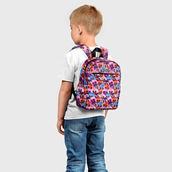 Детский рюкзак Разноцветные анютины глазки, цвет: 3D-принт — фото 2