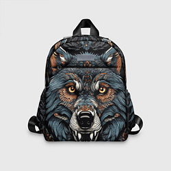 Детский рюкзак Дикий волк с узорами