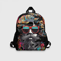 Детский рюкзак Хиппи в красных очках, цвет: 3D-принт