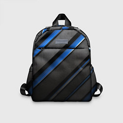 Детский рюкзак Black blue lines, цвет: 3D-принт