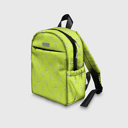 Детский рюкзак Цветочки на ярко-салатовом, цвет: 3D-принт — фото 2