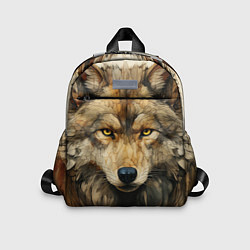 Детский рюкзак Волк в стиле диаграмм Давинчи