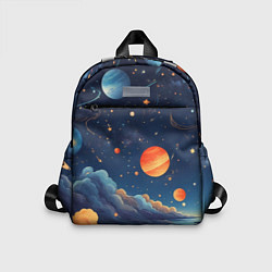 Детский рюкзак Нарисованный космос, цвет: 3D-принт