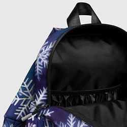 Детский рюкзак Снежинки на фиолетово-синем фоне, цвет: 3D-принт — фото 2