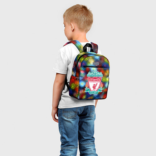 Детский рюкзак Liverpool все logo неон / 3D-принт – фото 5