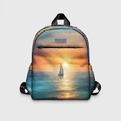 Детский рюкзак Яхта на закате солнца, цвет: 3D-принт