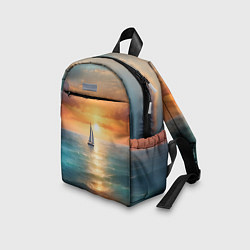 Детский рюкзак Яхта на закате солнца, цвет: 3D-принт — фото 2