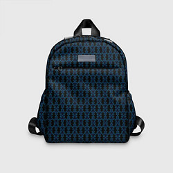 Детский рюкзак Узоры чёрно-синий паттерн, цвет: 3D-принт