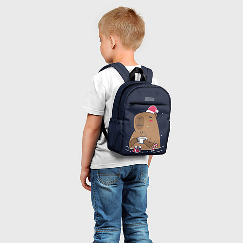 Детский рюкзак Новогодняя капибара - 2024 / 3D-принт – фото 5