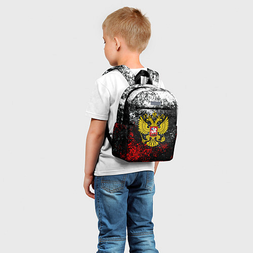 Детский рюкзак Герб РФ брызги красок / 3D-принт – фото 5