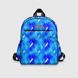 Детский рюкзак Синее пиксельное полотно, цвет: 3D-принт