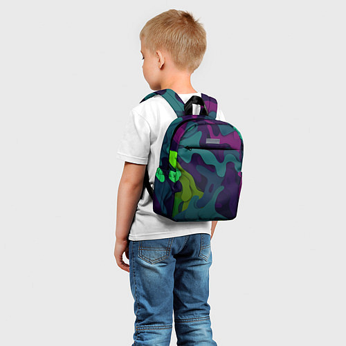 Детский рюкзак Неопределенный яркий камуфляж / 3D-принт – фото 5