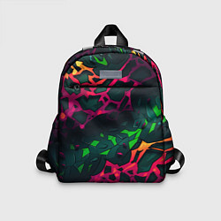 Детский рюкзак Яркая абстракция в стиле камуфляжа, цвет: 3D-принт