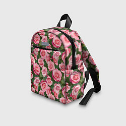 Детский рюкзак Розовые розы паттерн, цвет: 3D-принт — фото 2
