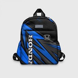 Детский рюкзак Honda motors - синяя спортивная абстракция, цвет: 3D-принт