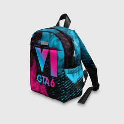 Детский рюкзак GTA 6 - neon gradient, цвет: 3D-принт — фото 2