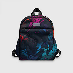 Детский рюкзак Темная цветная абстракция пятнами, цвет: 3D-принт