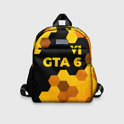 Детский рюкзак GTA 6 - gold gradient посередине, цвет: 3D-принт
