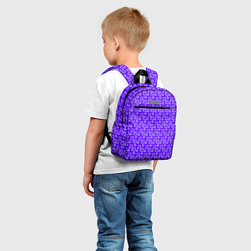 Детский рюкзак Паттерн маленькие сердечки фиолетовый / 3D-принт – фото 5