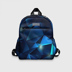 Детский рюкзак Синяя геометрическая абстракция, цвет: 3D-принт
