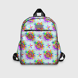 Детский рюкзак Биткойн и цветок, цвет: 3D-принт