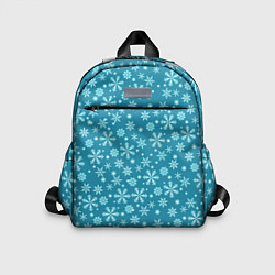 Детский рюкзак Снежный новогодний паттерн, цвет: 3D-принт