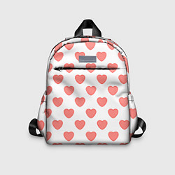 Детский рюкзак Розовые сердца фон