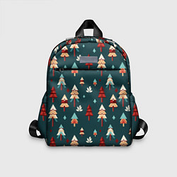 Детский рюкзак Треугольные ёлки, цвет: 3D-принт